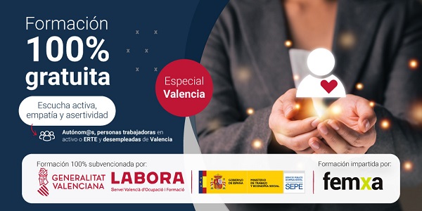 cartel anunciador del curso presencial gratuito en valencia y torrevieja sobre escucha activa