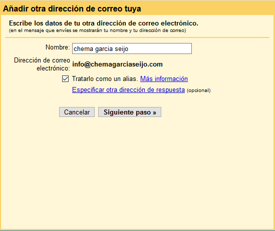 añade la dirección de correo añade la dirección de correo