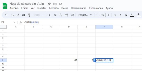 hojas de calculo de google