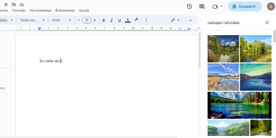 Insertar imágenes en Google Docs