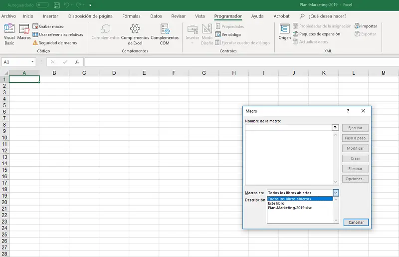 ejemplos de macros en excel