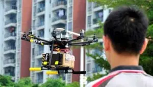 Drone entrega ciudad